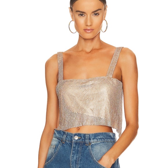 SNDYS. Tops - SNDYS Audrina Top Gold S